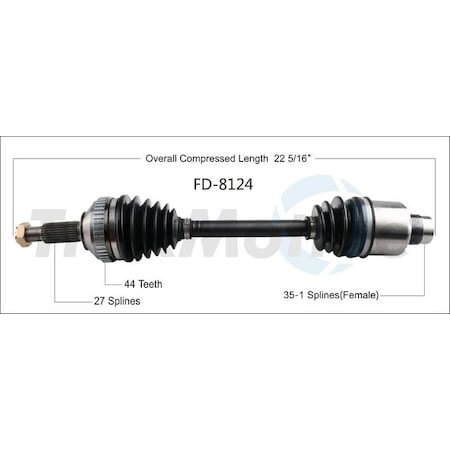 Surtrack Axle Cv Axle Shaft, Fd-8124 FD-8124